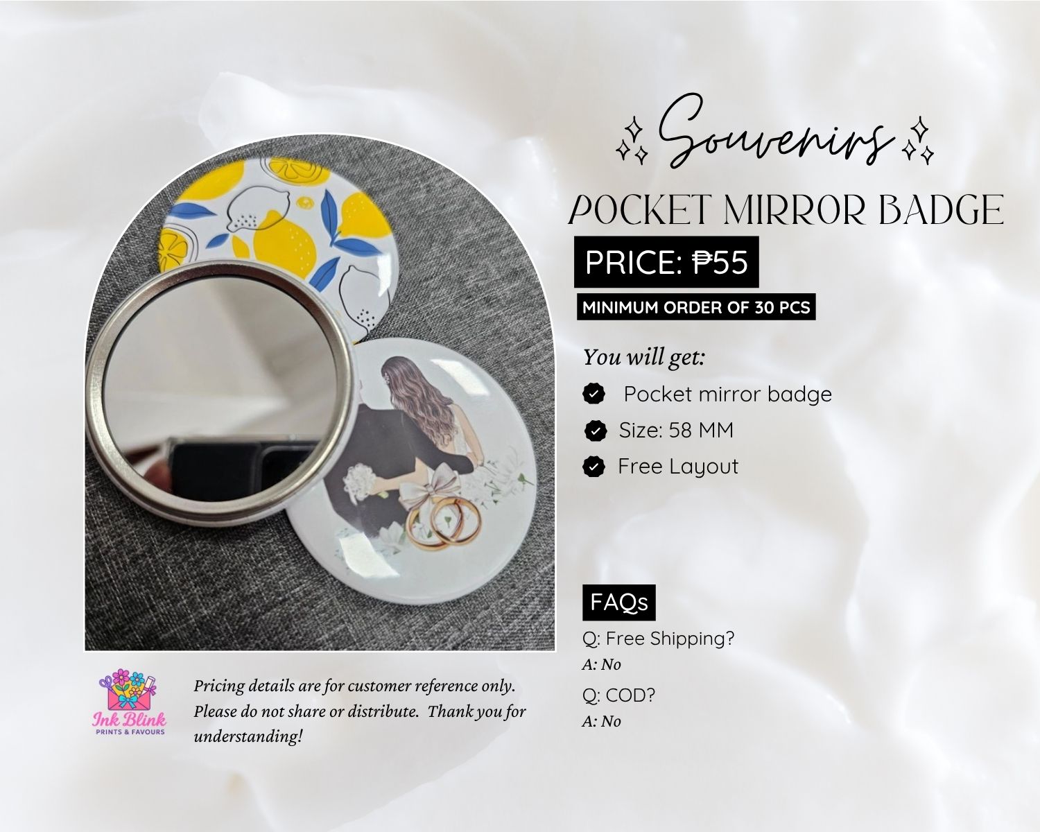 Pocket Mirror Badge